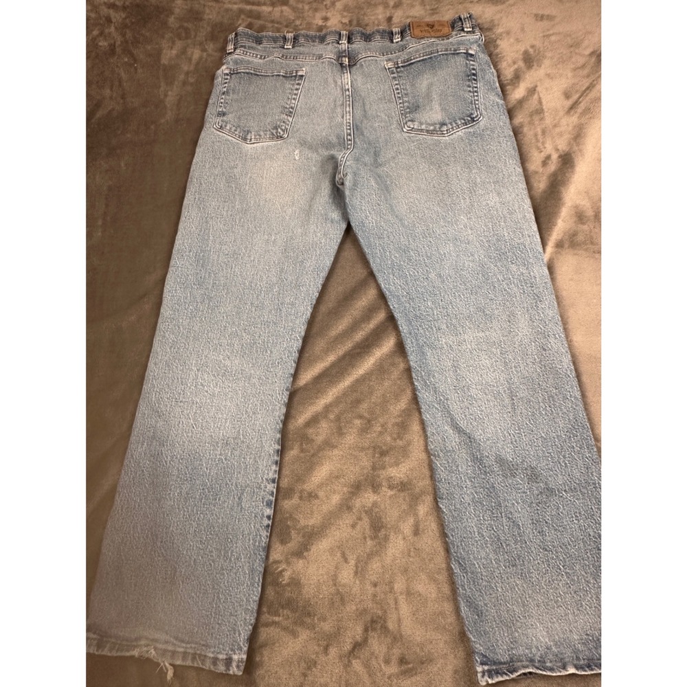 Wrangler Regular Fit Light Wash Denim Jeans 38x30 855WAQD Mens Blue Straight Leg - Picture 4 of 12